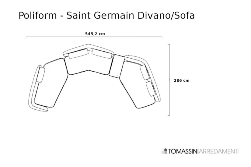 Saint Germain Beige Sofa (Expo Offer) Poliform - 7