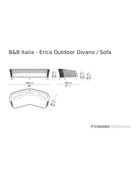 Divano per esterno Erica a righe (Offerta Expo) B&B Italia Outdoor - 7