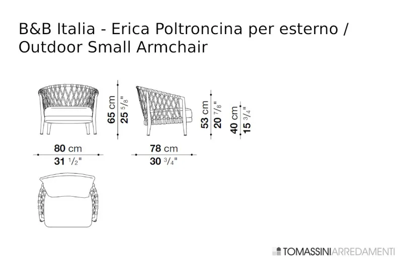 Petit fauteuil d'extérieur Erica (Offre Expo) B&B Italia Outdoor - 7