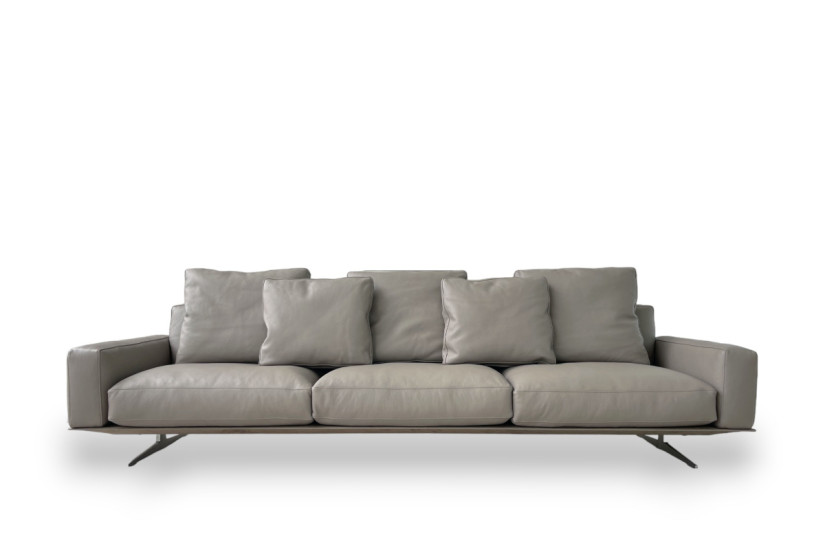 Soft Dream Grey Leather Sofa (Expo Offer) Flexform - 7