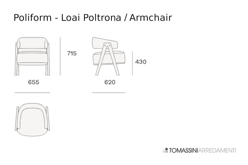 Poltrona Loai Rossa (Offerta Expo) Poliform - 6