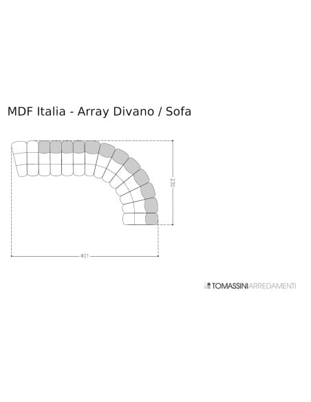 Array Grey Sofa (Expo Offer) MDF Italia - 9
