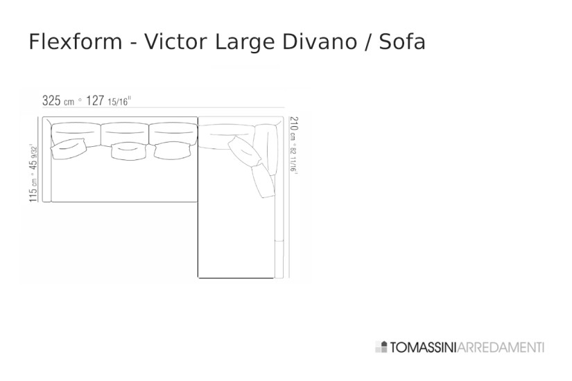 Canapé Victor Large marron (Offre Expo) Flexform - 9