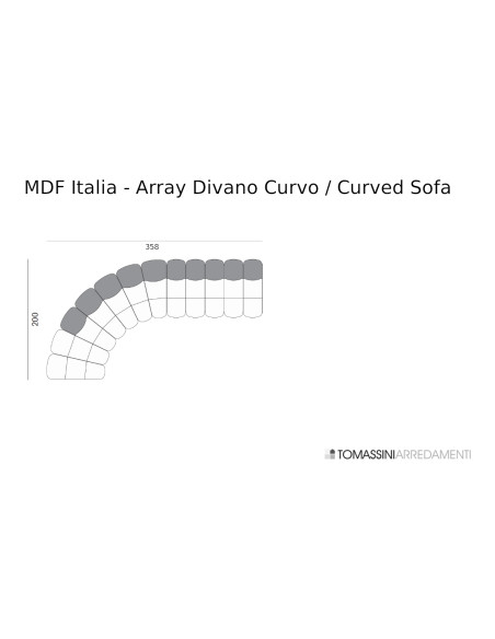Array Curved Sofa (Expo Offer) MDF Italia - 9