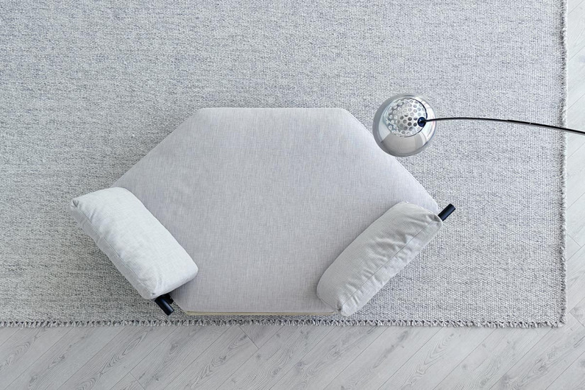 Eden Outdoor Hexagonal White Sofa Roda - 6