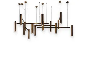Lampada a sospensione Tubular Horizontal Henge - 1