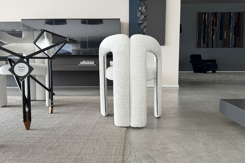 Chaise Dudet en tissu blanc (Offre Expo) Cassina - 3