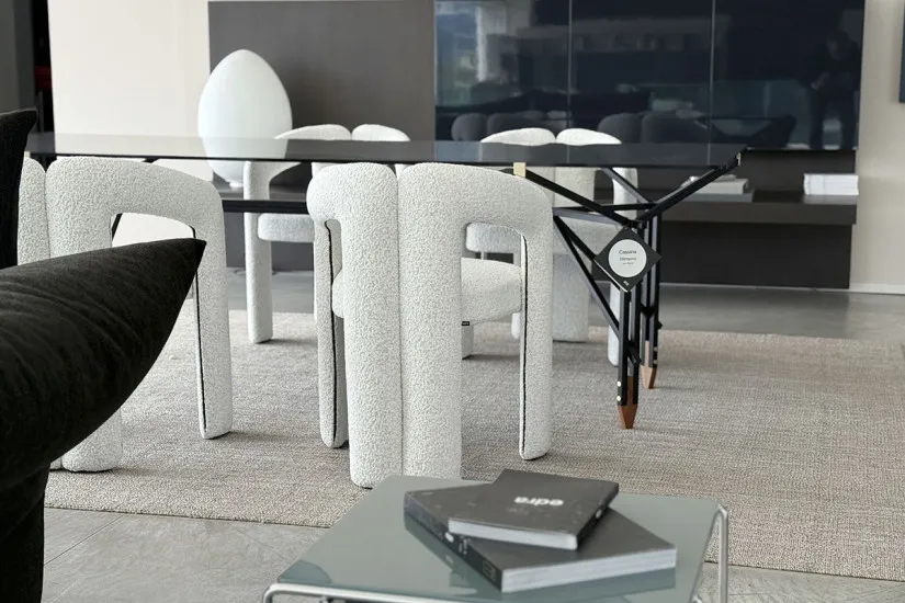 Chaise Dudet en tissu blanc (Offre Expo) Cassina - 6