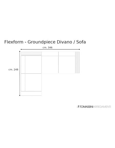 Canapé Groundpiece blanc (Offre Expo) Flexform - 9