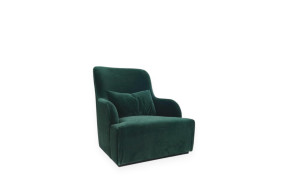 Fauteuil Liu Skin en velours vert (Offre Expo) - Meridiani
