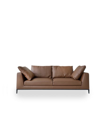 Lucrezia Soft walnut leather Sofa (Expo Offer) Maxalto - 7