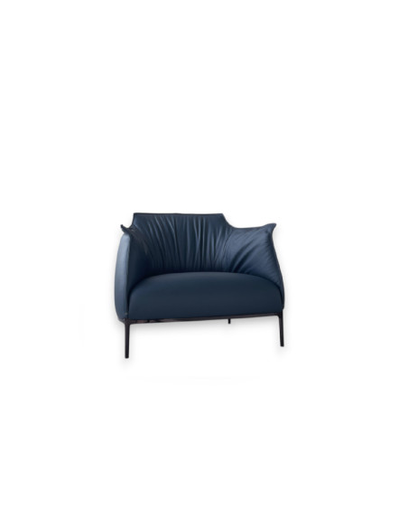 Fauteuil Archibald Large en cuir bleu (Offre Expo) Poltrona Frau - 8