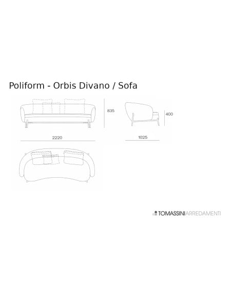 Canapé Orbis blanc (Offre Expo) Poliform - 10