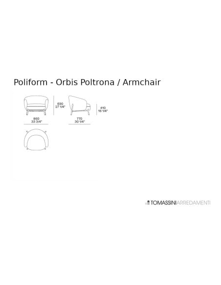 Poltrona Orbis bianca (Offerta Expo) Poliform - 8