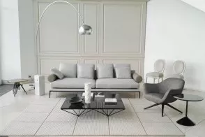 Canapé Atoll en tissu gris clair B&B Italia - 5 2