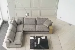 Groundpiece Beige and Black Fabric Sofa (Expo Offer) Flexform - 6 2