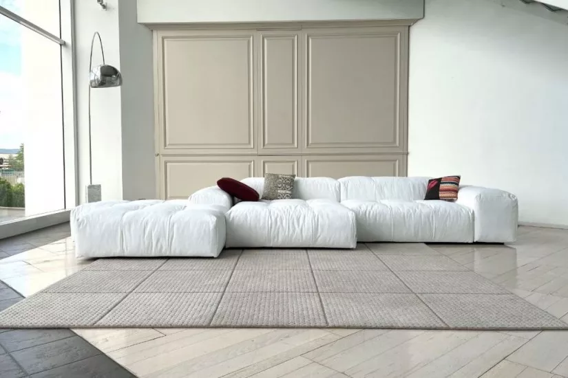 Pixel Sofa White Fabric (Expo Offer)