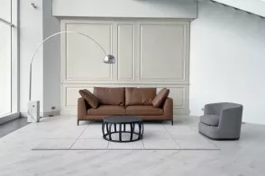 Lucrezia Soft walnut leather Sofa (Expo Offer) Maxalto - 7 2