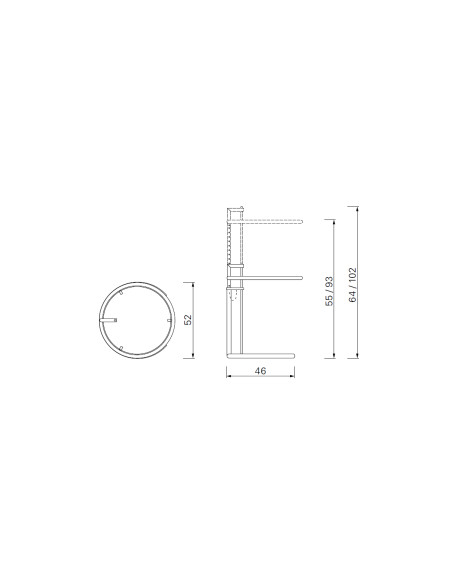 Tavolino Adjustable Table E 1027 (Offerta Expo) ClassiCon - 6