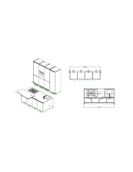 Cucina Alea Silver Grey (Offerta Expo) Poliform - 9