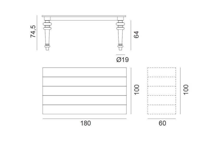 Gray extendable Table (Expo Offer)