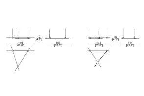 Suspension lamp Eitie Triangle Horizontal Cassina - 1 2