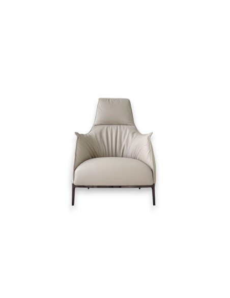 Fauteuil Archibald A en cuir rose poudré (Offre Expo) Poltrona Frau - 7